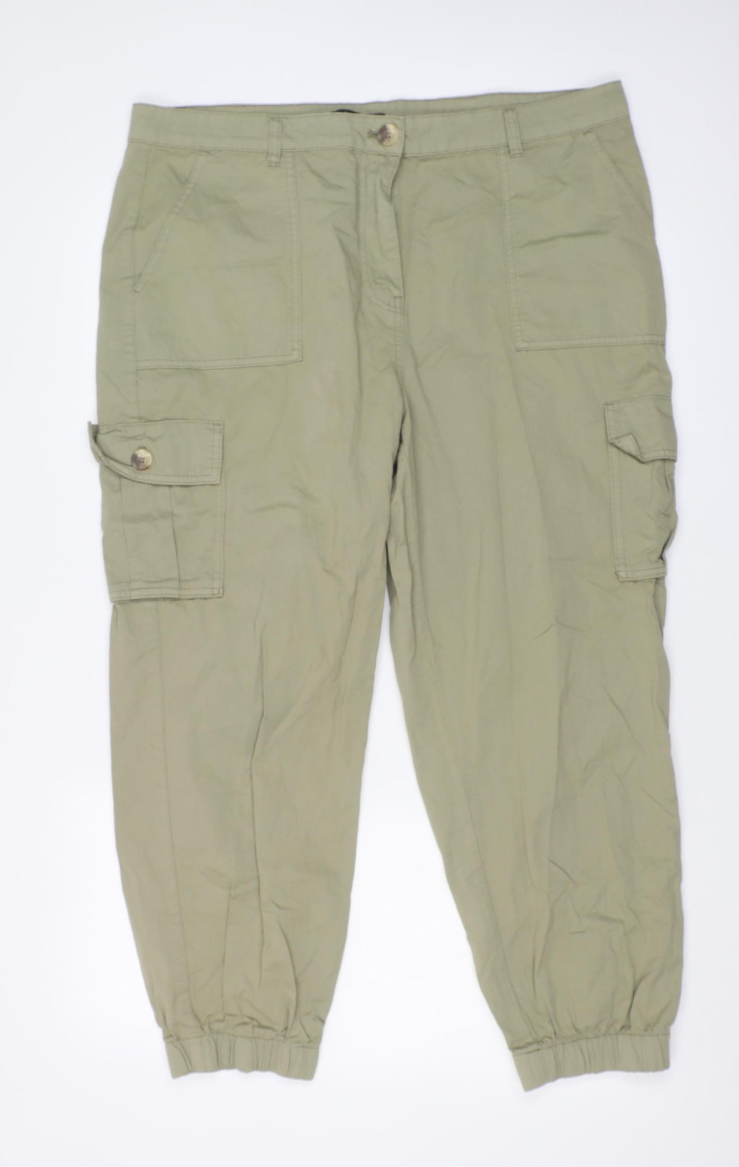 George Womens Green   Cargo Trousers Size 18 L26 in