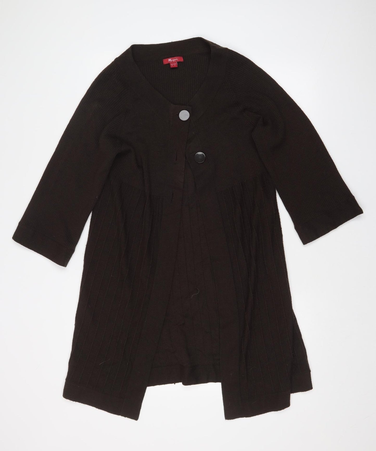 Monsoon Womens Brown Striped  Cardigan Jumper Size 16