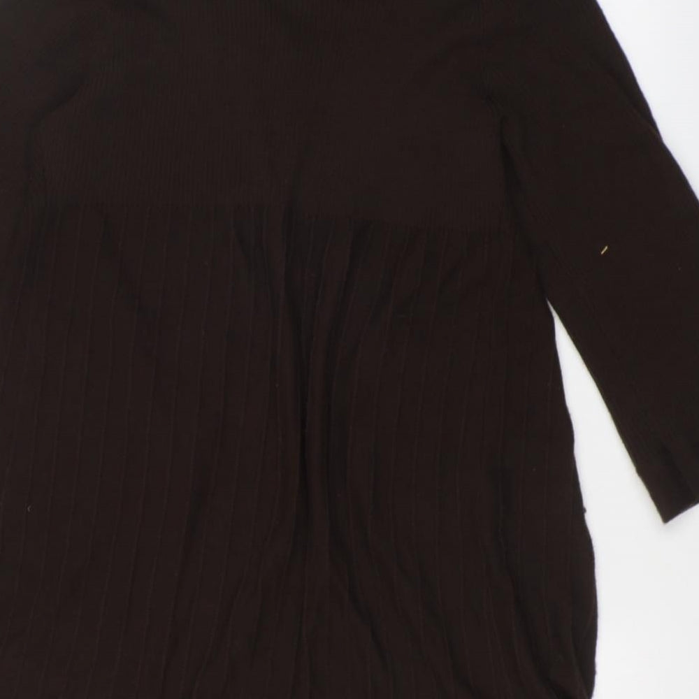 Monsoon Womens Brown Striped  Cardigan Jumper Size 16