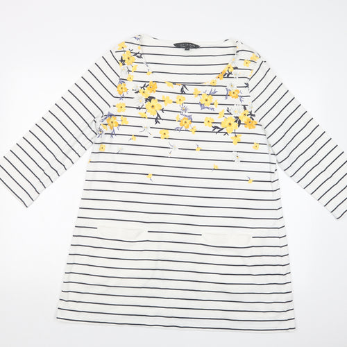 LOVE LEISURE Womens Multicoloured Striped  Basic T-Shirt Size 18