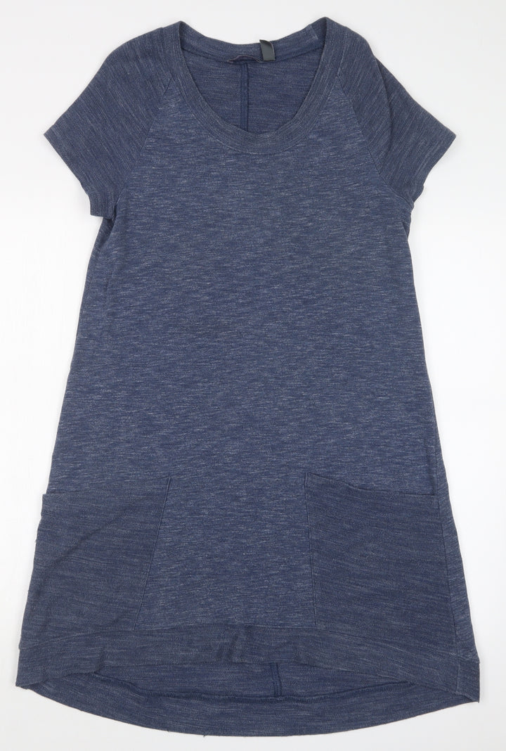 AnyBody Womens Blue Basic T-Shirt Size S
