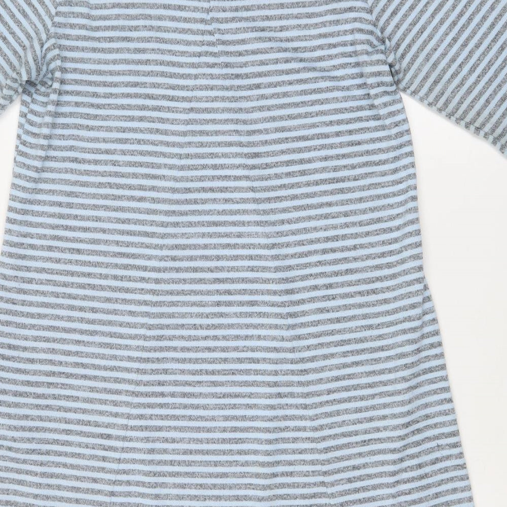 Lisa Rinna Womens Blue Striped  T-Shirt Dress  Size XS