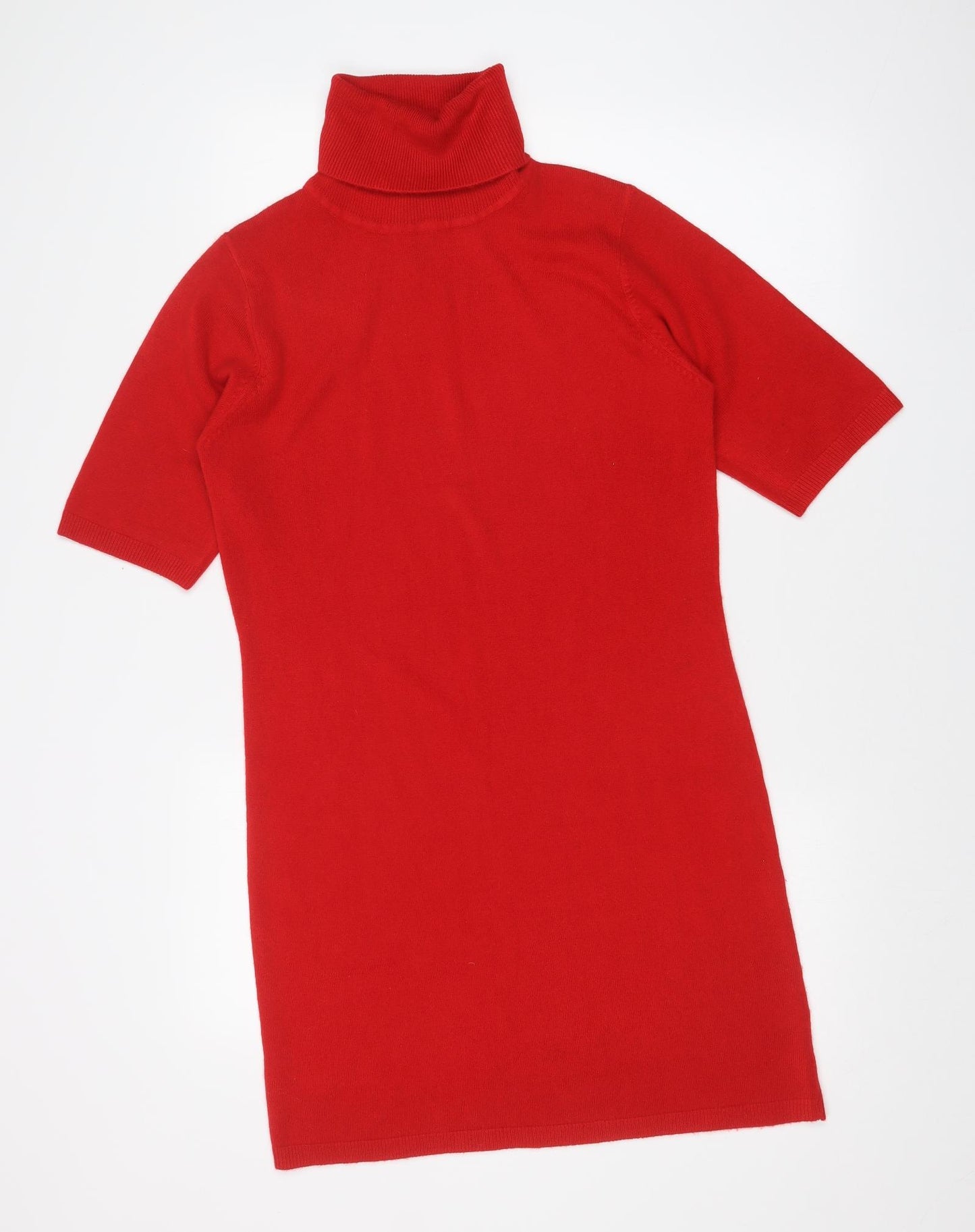 CASHMASOFT Womens Red   T-Shirt Dress  Size S