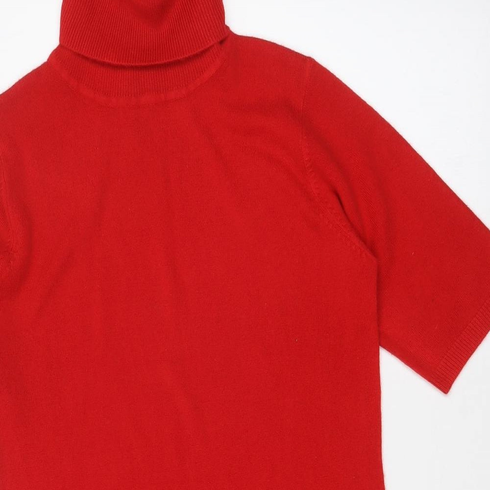 CASHMASOFT Womens Red   T-Shirt Dress  Size S