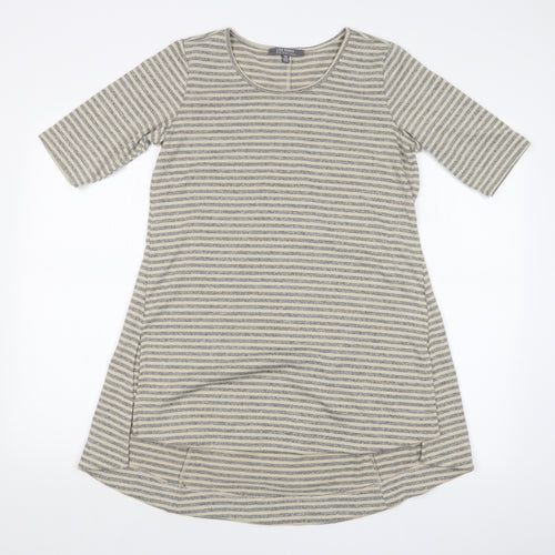 LISA RINNA  Womens Multicoloured Striped  Basic T-Shirt Size XS
