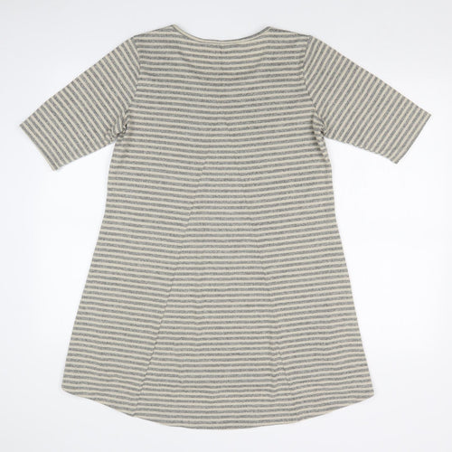 LISA RINNA  Womens Multicoloured Striped  Basic T-Shirt Size XS