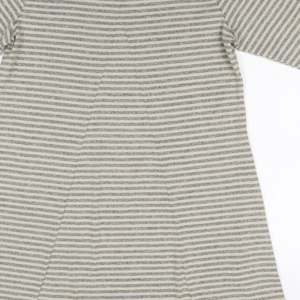 LISA RINNA  Womens Multicoloured Striped  Basic T-Shirt Size XS