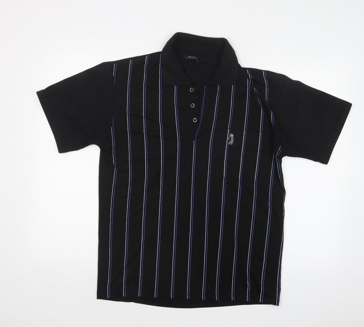 Mundo Mens Multicoloured Striped   Polo Size M