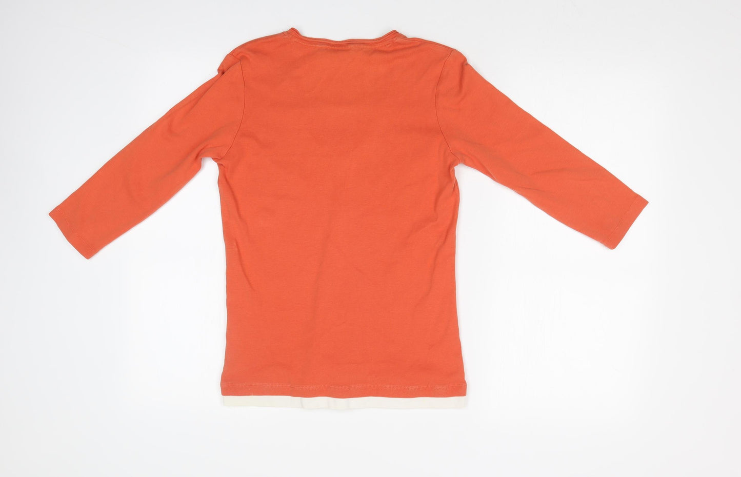 Via Appia Womens Orange   Basic T-Shirt Size 8