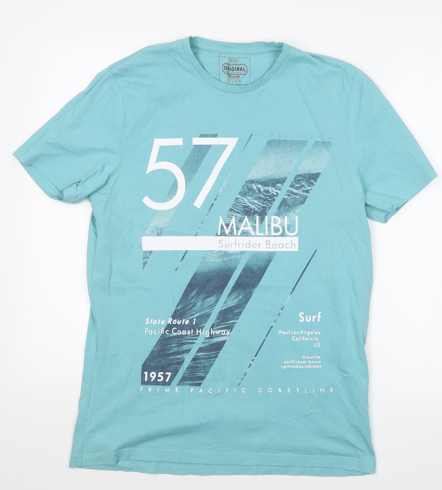 F&F Mens Blue    T-Shirt Size M