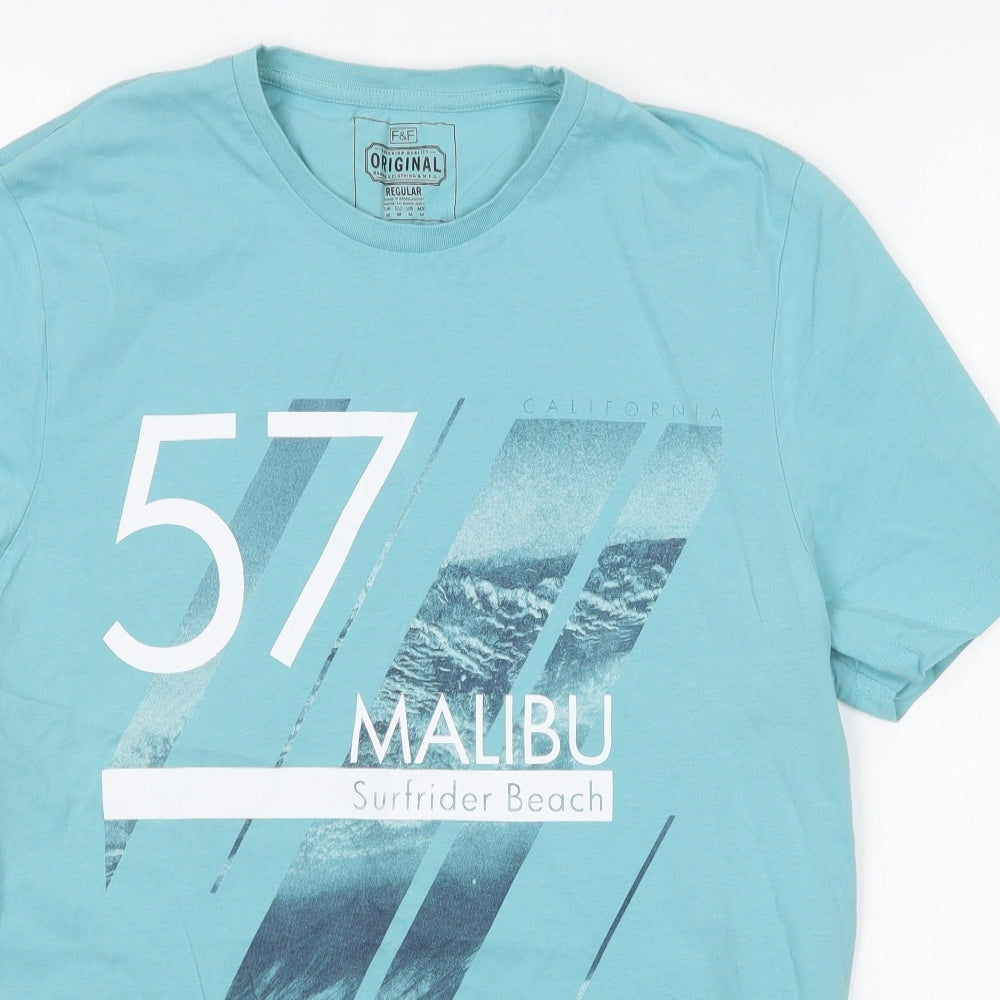 F&F Mens Blue    T-Shirt Size M