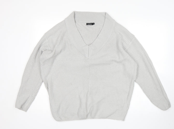 Boohoo Womens Grey   Pullover Jumper Size 18