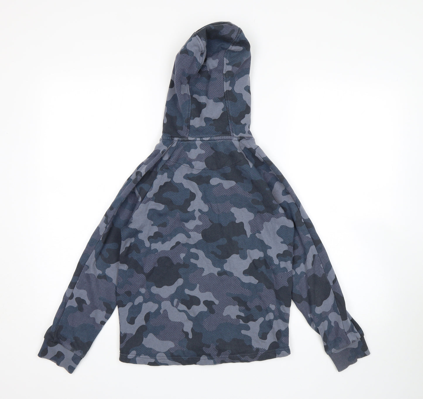 Nutmeg Boys Blue Camouflage  Full Zip Hoodie Size 9-10 Years