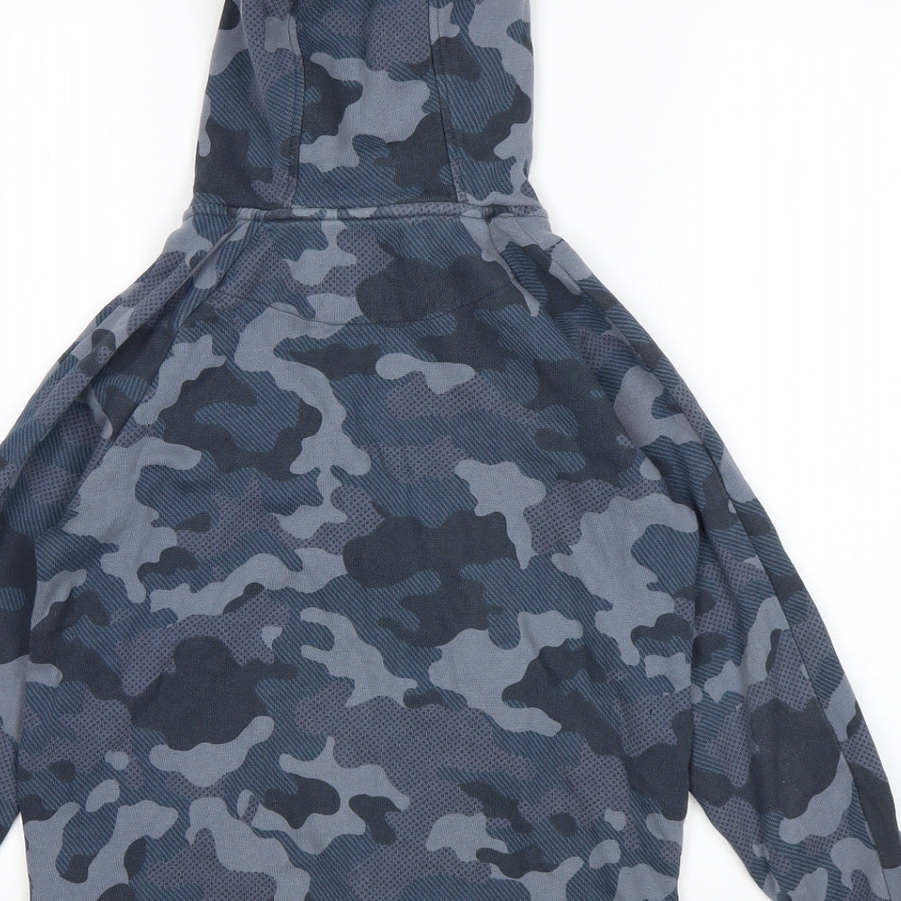 Nutmeg Boys Blue Camouflage  Full Zip Hoodie Size 9-10 Years