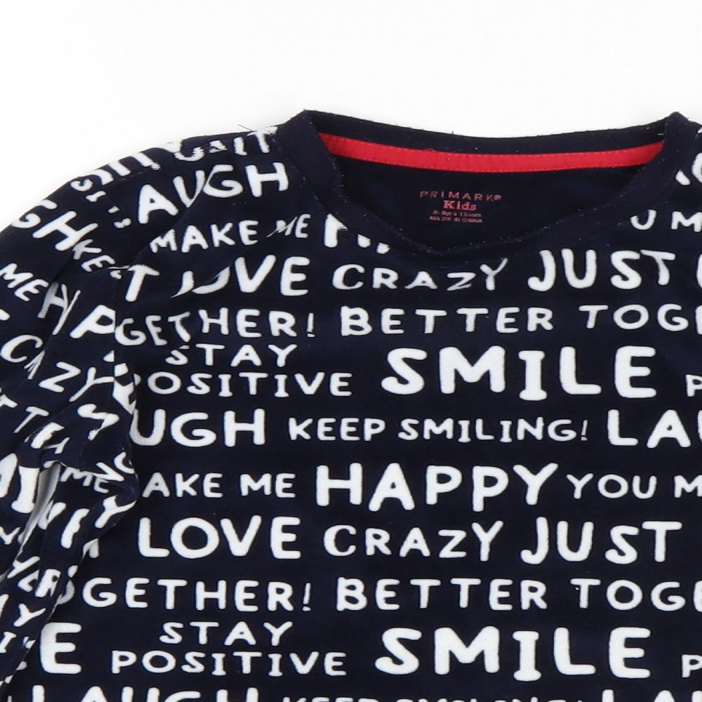 Primark Boys Blue    Pyjama Top Size 8-9 Years