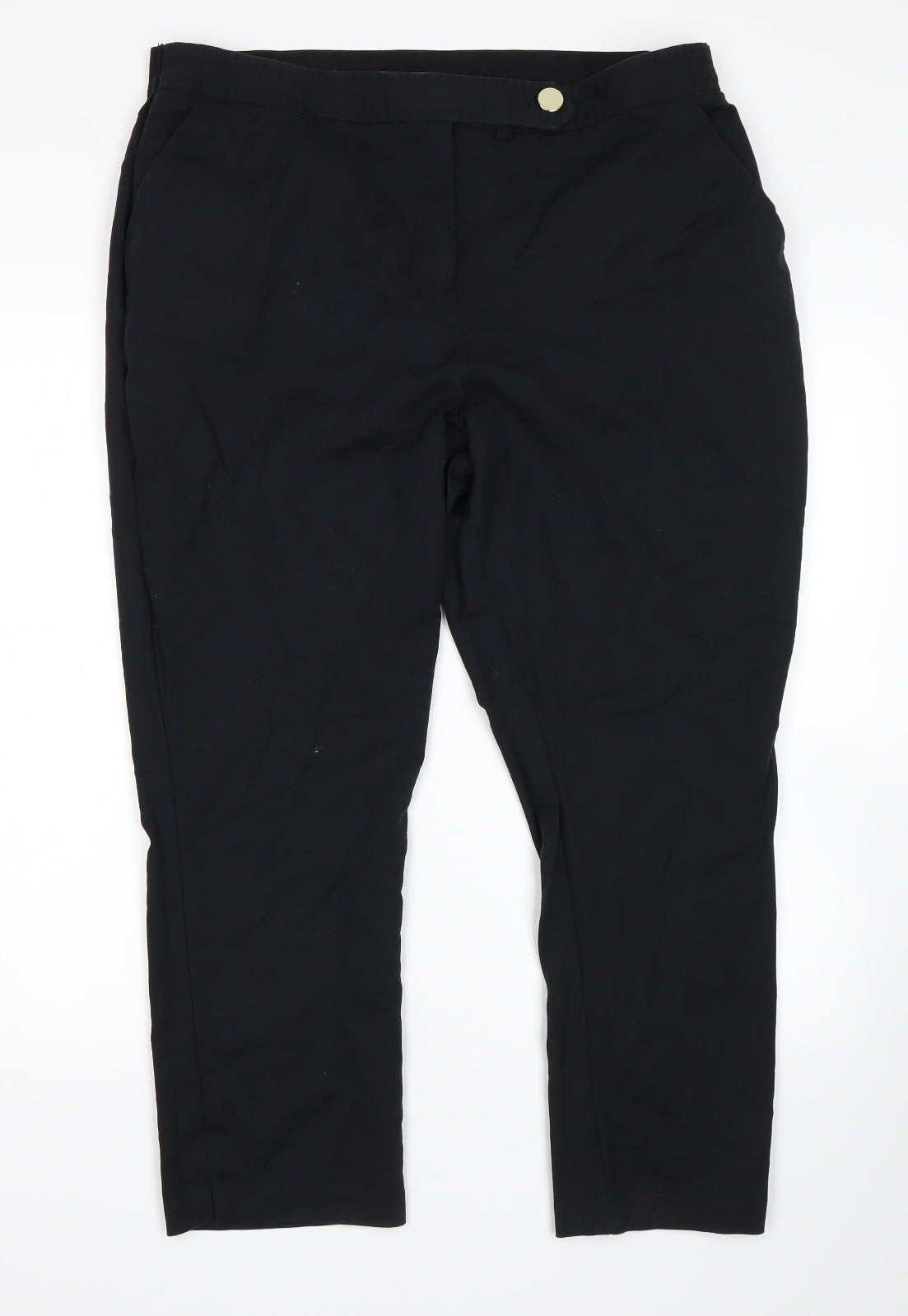 F&F Womens Black   Cropped Trousers Size 20 L25 in