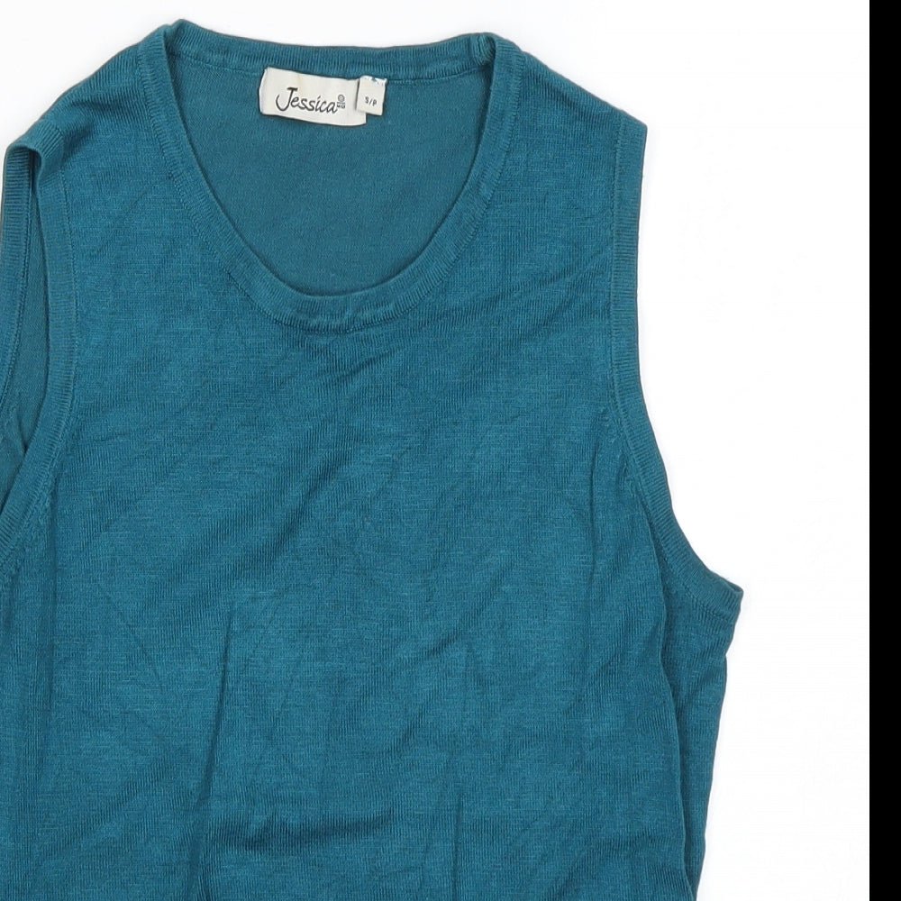 Jessica Womens Green   Vest Jumper Size S