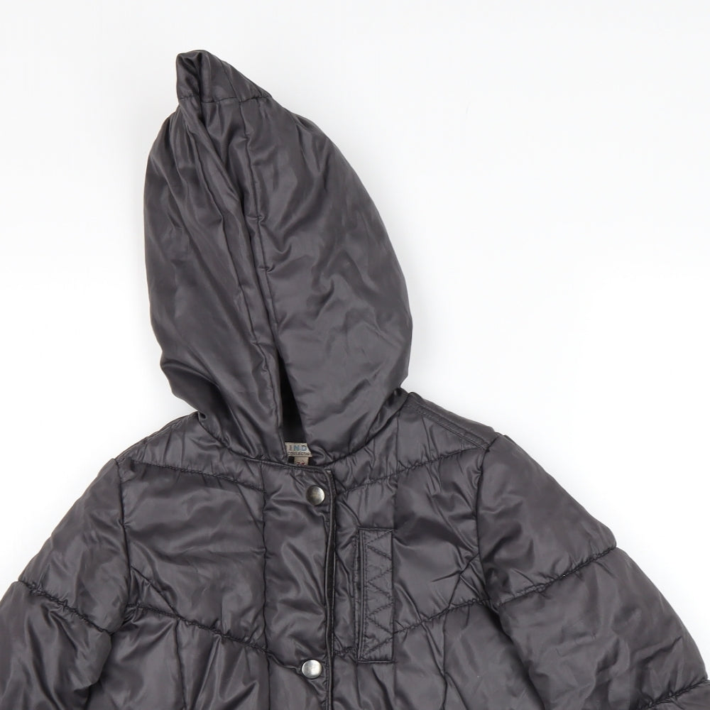 M&S Girls Black   Puffer Jacket Coat Size 7-8 Years