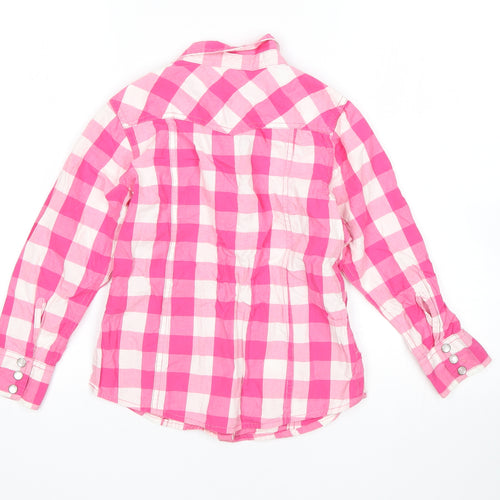 NEXT Girls Pink Check  Basic Button-Up Size 6 Years