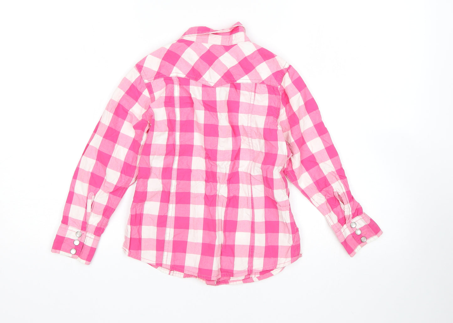 NEXT Girls Pink Check  Basic Button-Up Size 6 Years