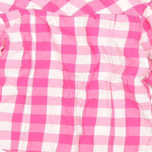 NEXT Girls Pink Check  Basic Button-Up Size 6 Years