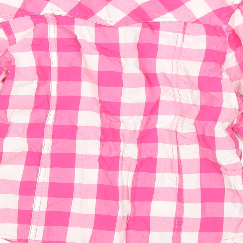 NEXT Girls Pink Check  Basic Button-Up Size 6 Years