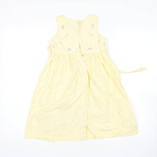 NEXT Girls Yellow Floral  A-Line  Size 4 Years