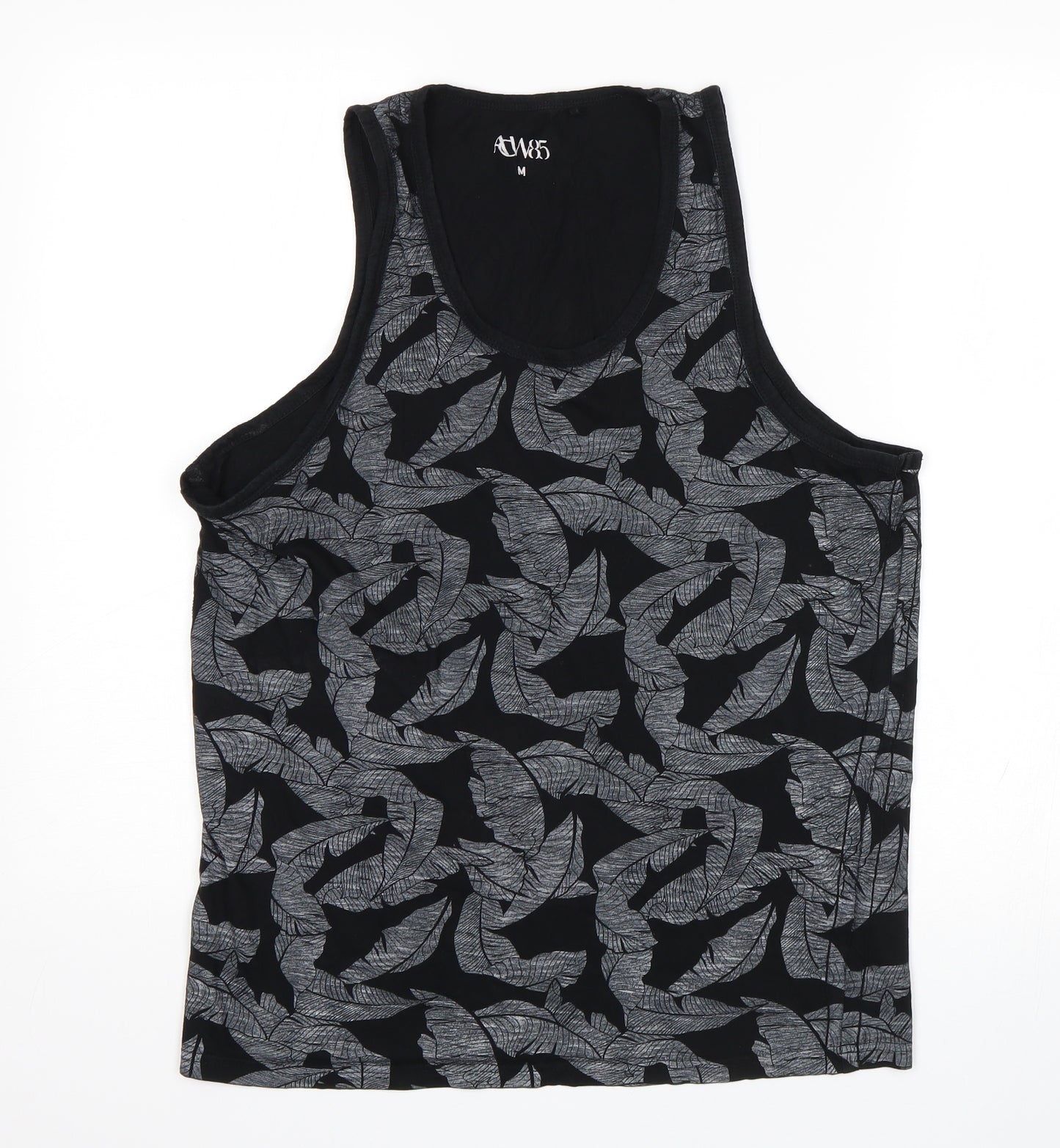 Matalan Womens Black Floral  Basic T-Shirt Size M