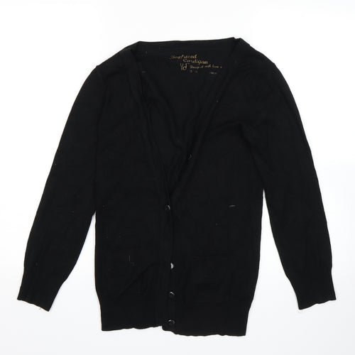 Y.D Girls Black   Cardigan Jumper Size 12-13 Years