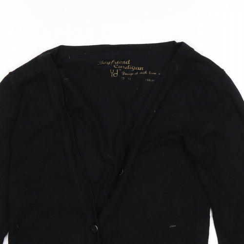 Y.D Girls Black   Cardigan Jumper Size 12-13 Years