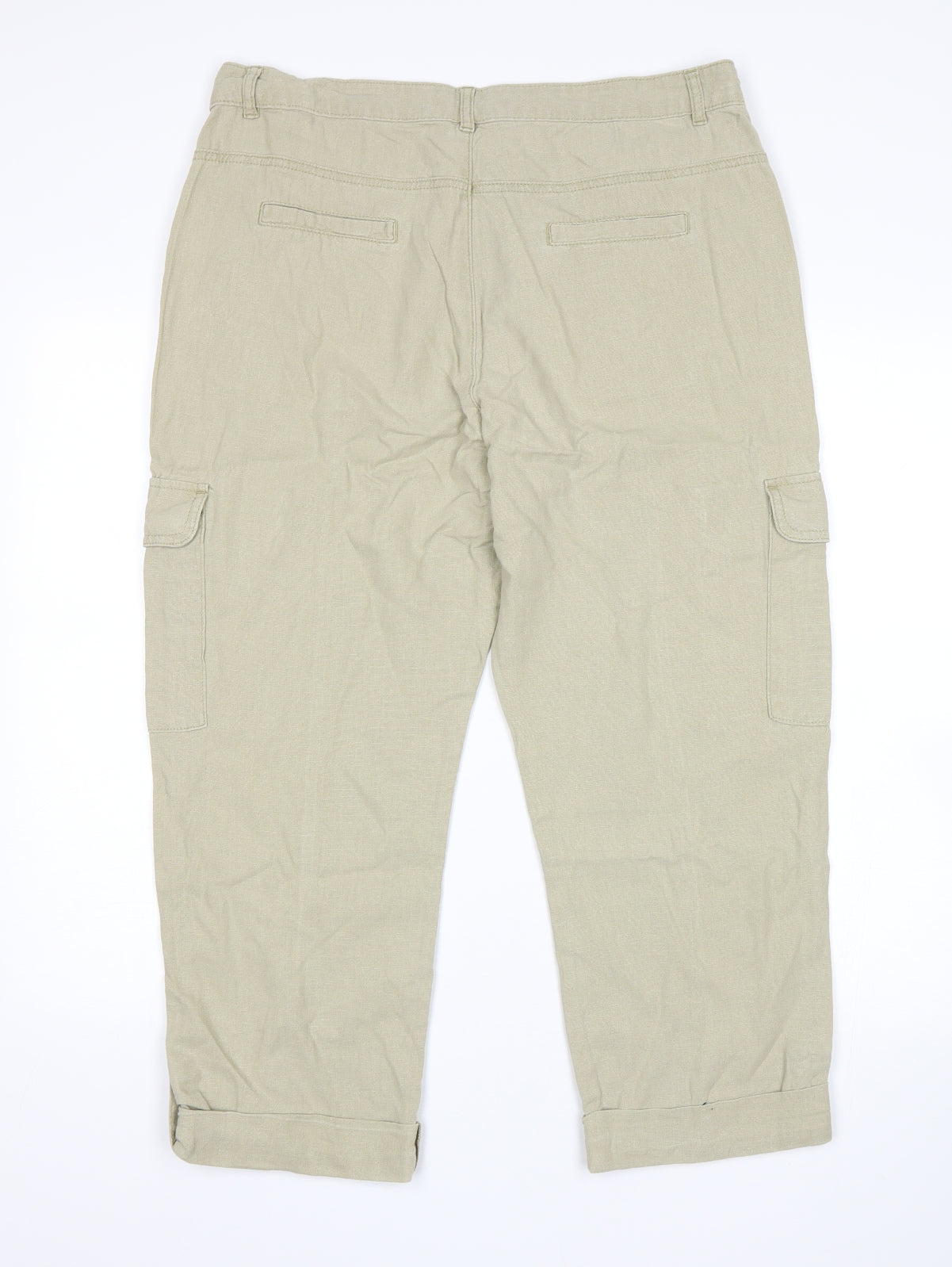 George Womens Beige   Trousers  Size 14 L24 in - Linen trousers