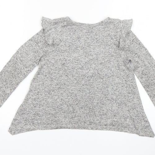 Matalan Girls Grey   Pullover Jumper Size 5 Years