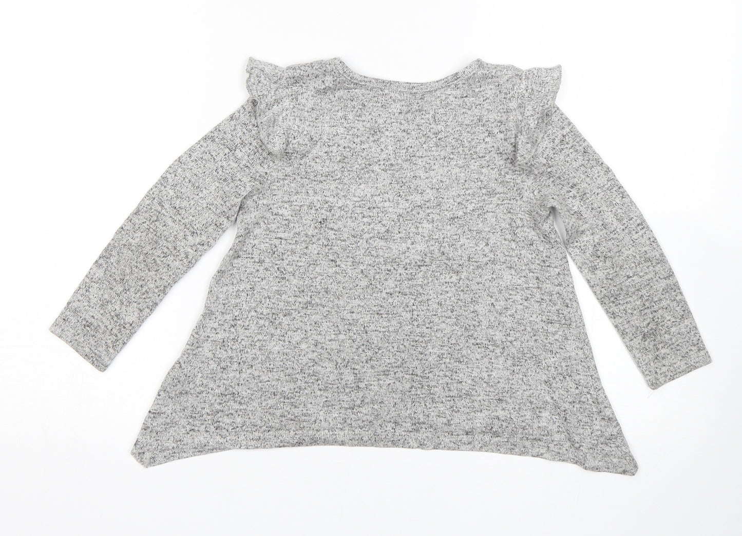 Matalan Girls Grey   Pullover Jumper Size 5 Years