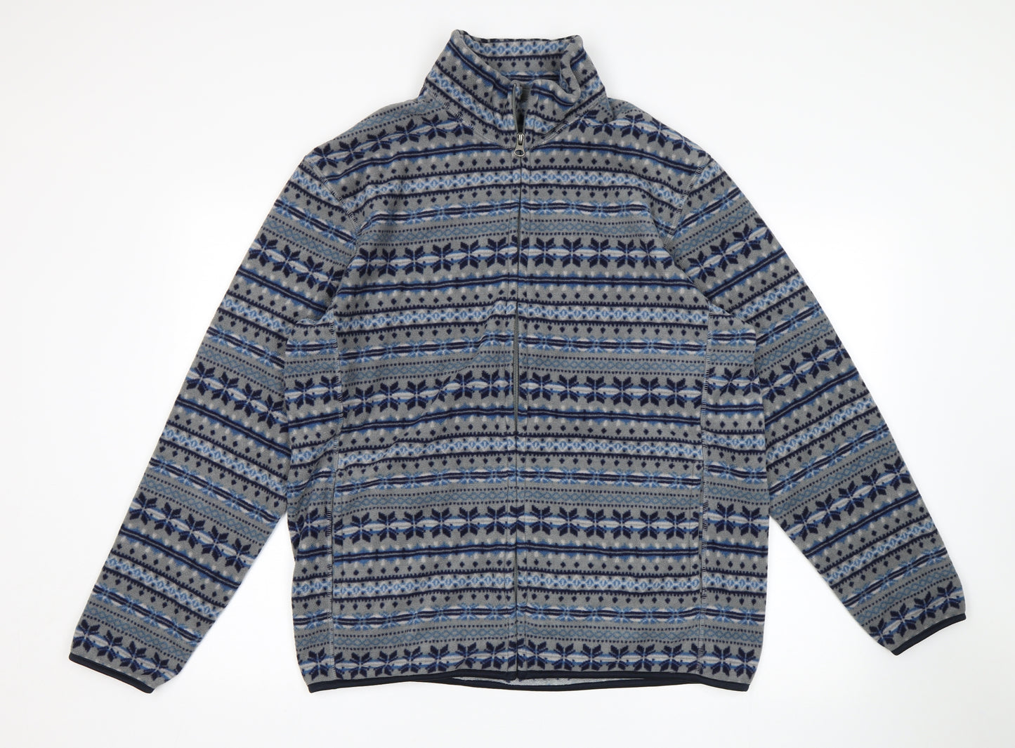 Uniqlo Mens Multicoloured Striped  Full Zip Sweatshirt Size XL