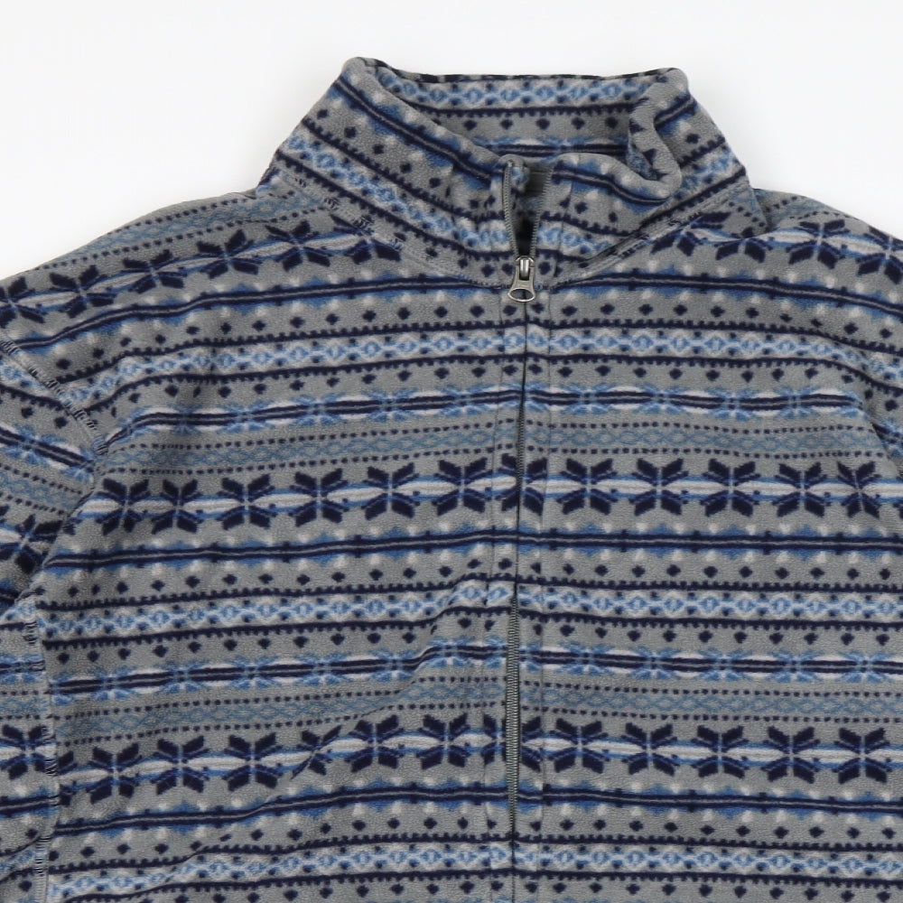 Uniqlo Mens Multicoloured Striped  Full Zip Sweatshirt Size XL