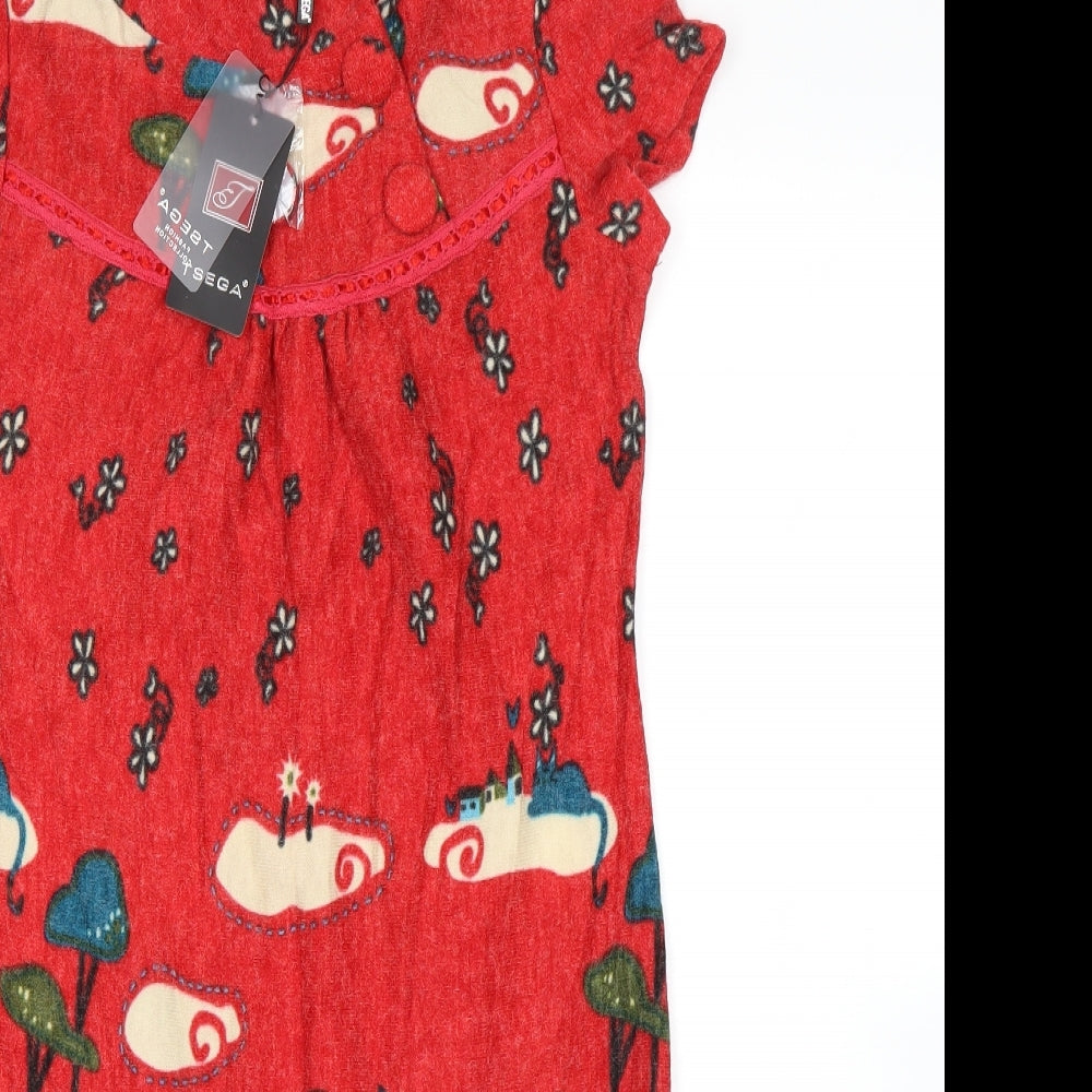 Tsega Womens Multicoloured Floral  Jumper Dress  Size S