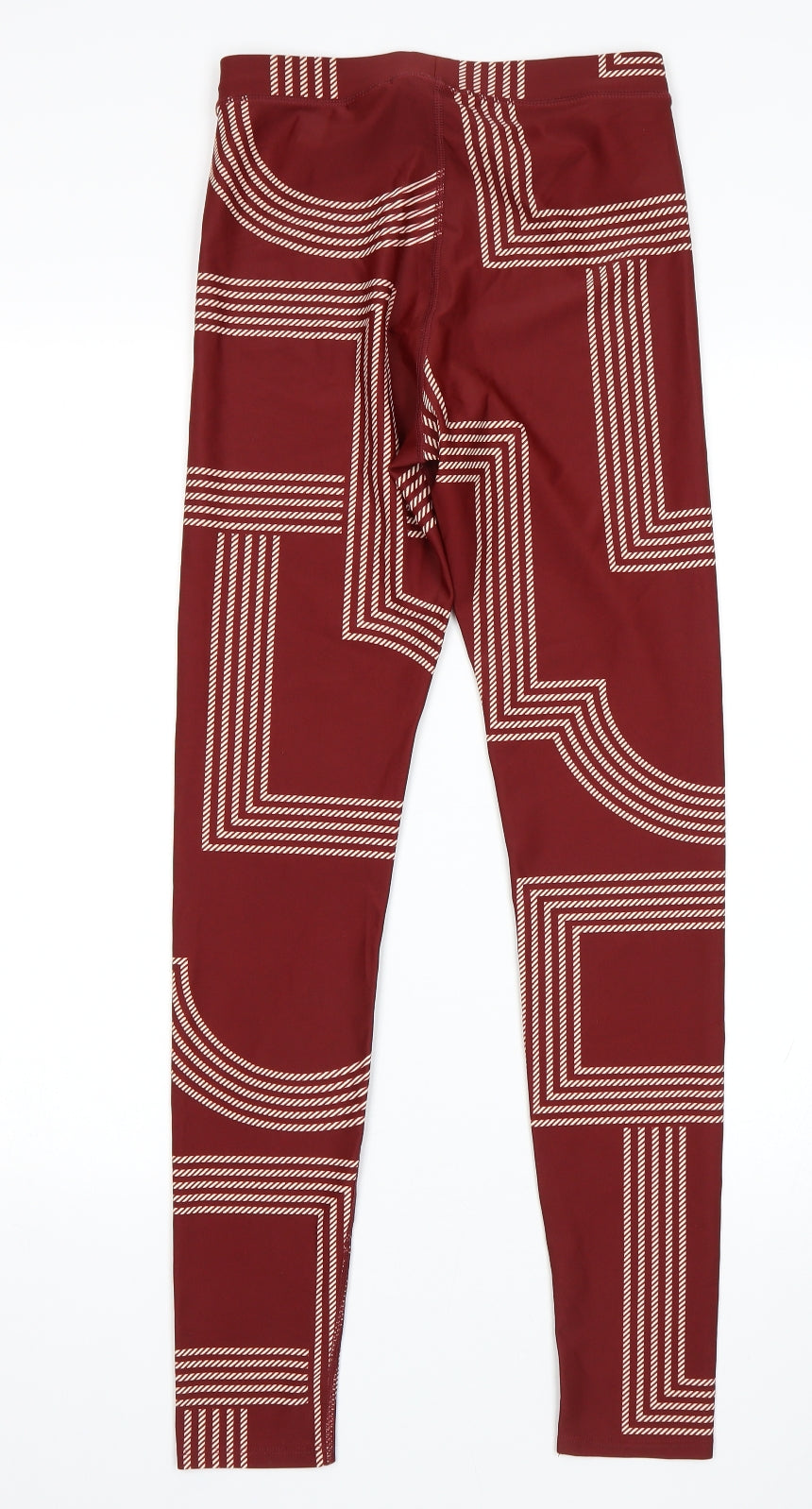 H&M Womens Red Geometric  Capri Leggings Size S L27 in