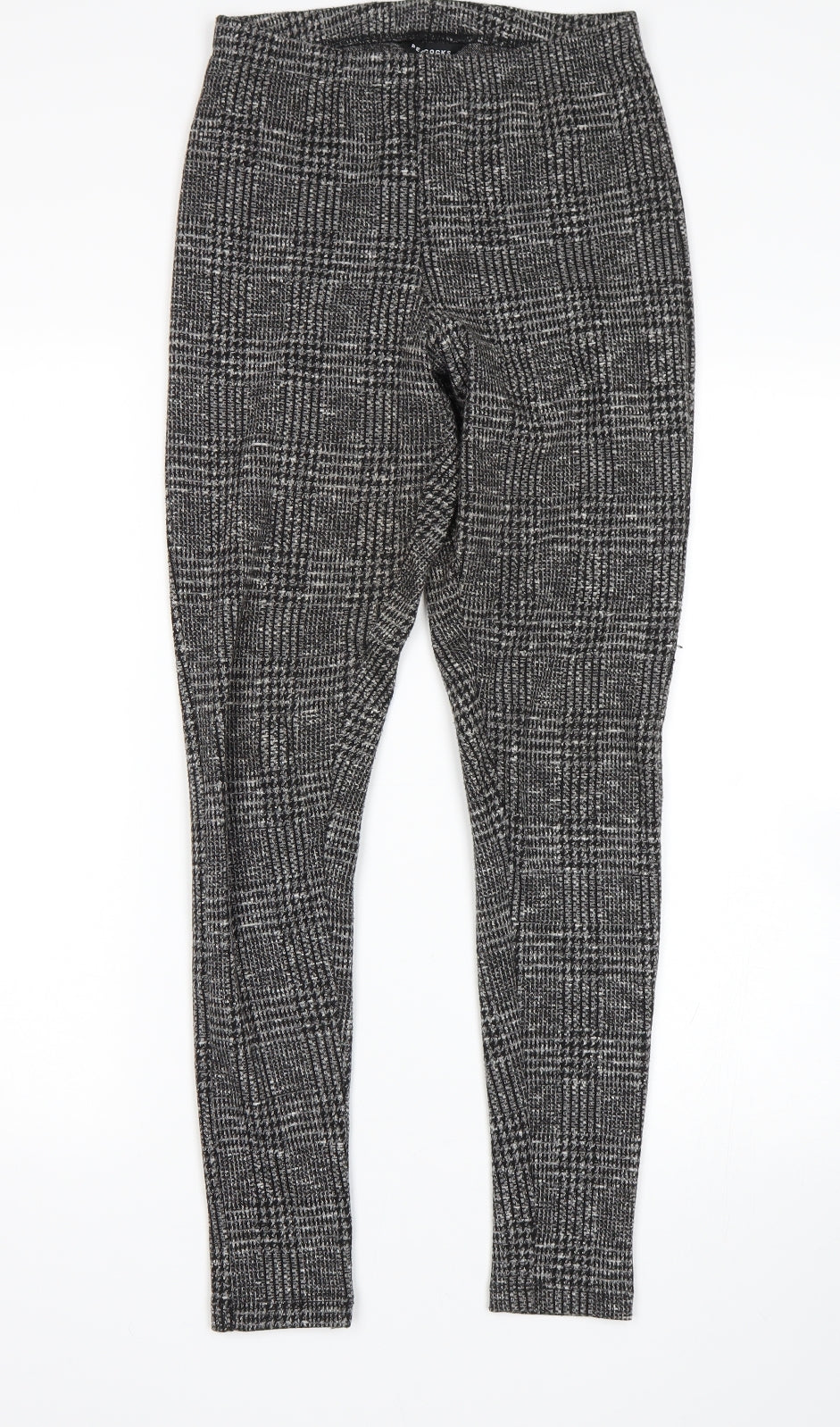 Peacocks Womens Grey Check  Capri Leggings Size 8 L28 in