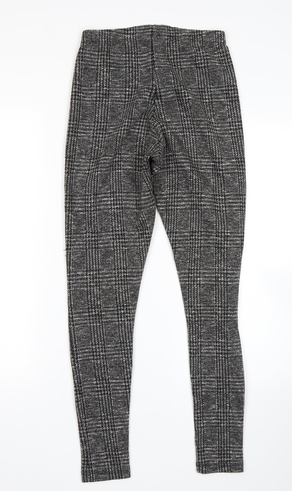 Peacocks Womens Grey Check  Capri Leggings Size 8 L28 in