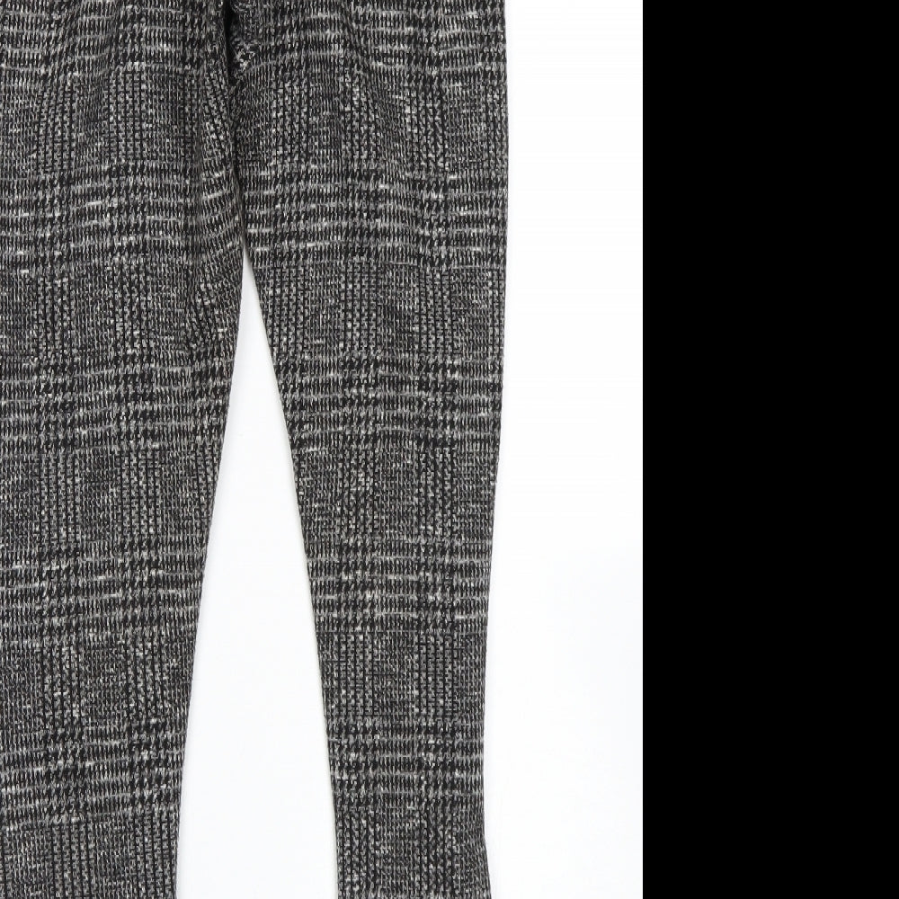 Peacocks Womens Grey Check  Capri Leggings Size 8 L28 in