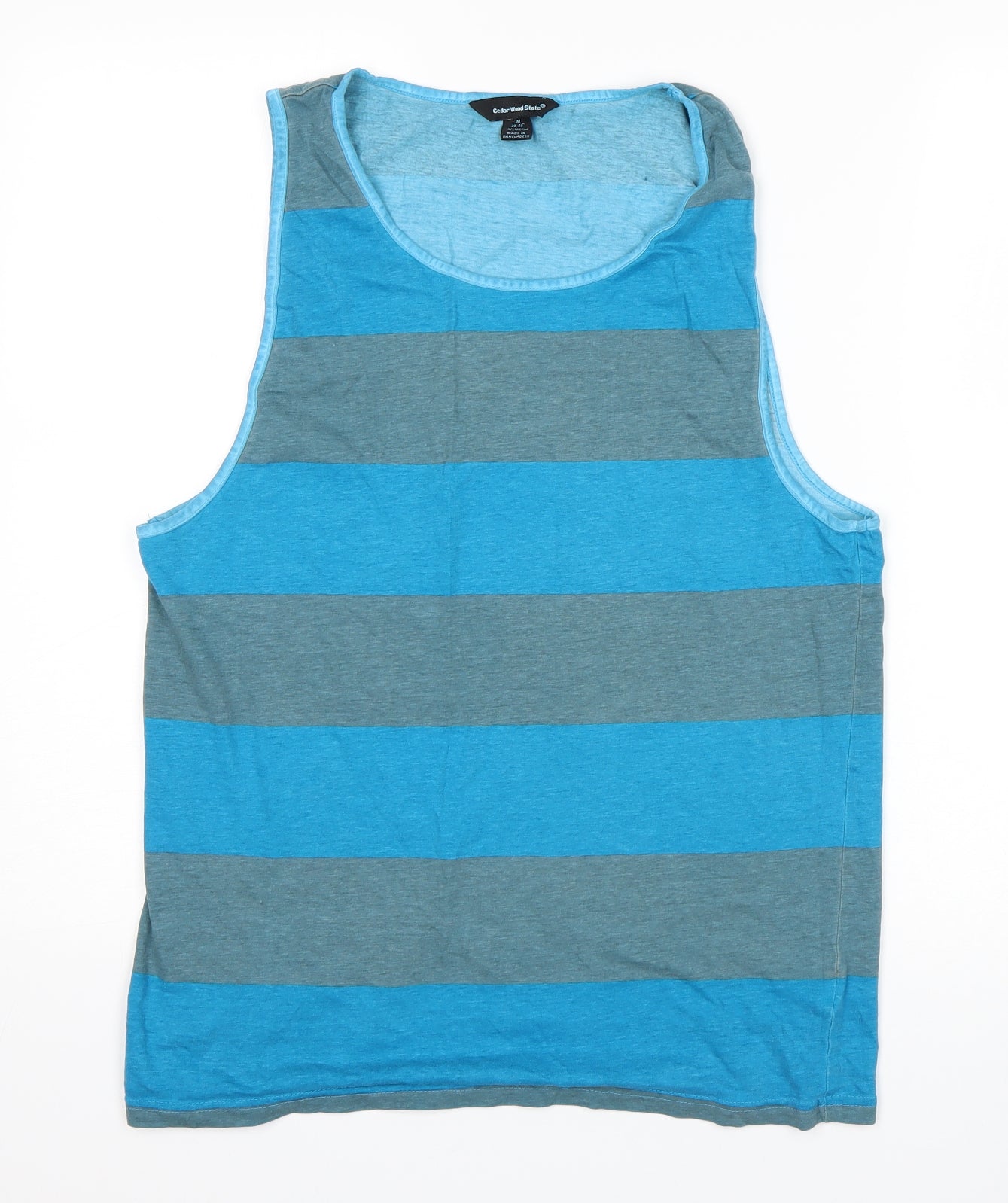 Cedar Wood State Mens Multicoloured Striped  Basic Tank Size M