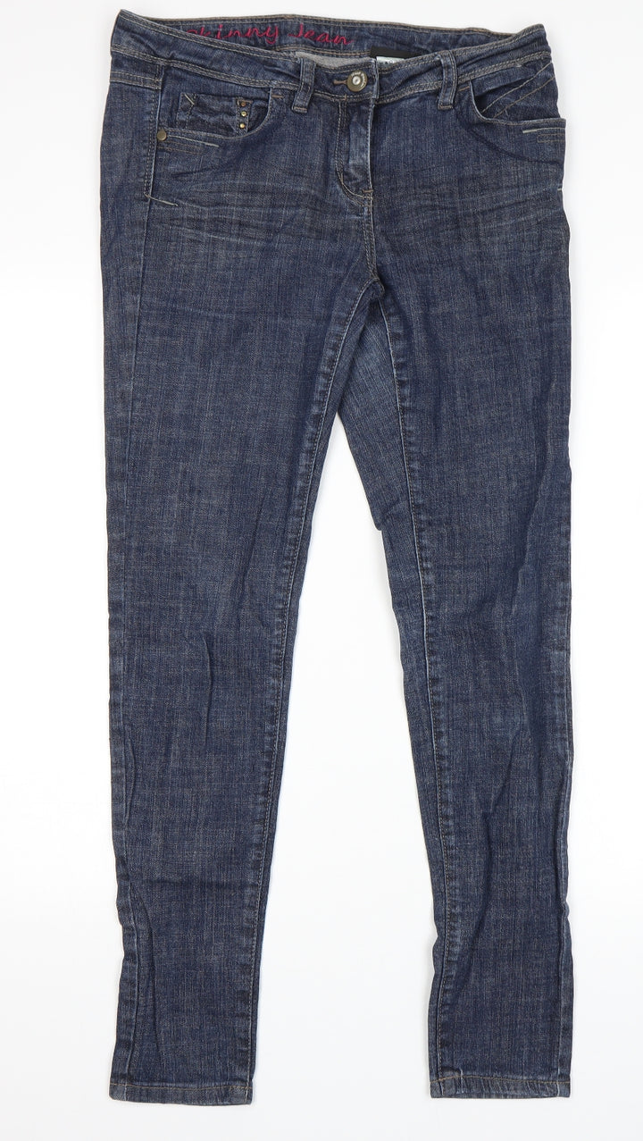NEXT Womens Blue Skinny Jeans Size 10 L30 in