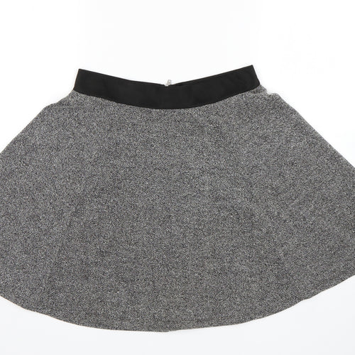 H&M Womens Grey   Skater Skirt Size S