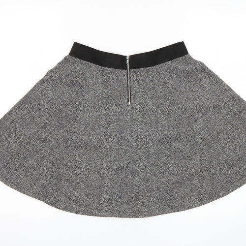 H&M Womens Grey   Skater Skirt Size S