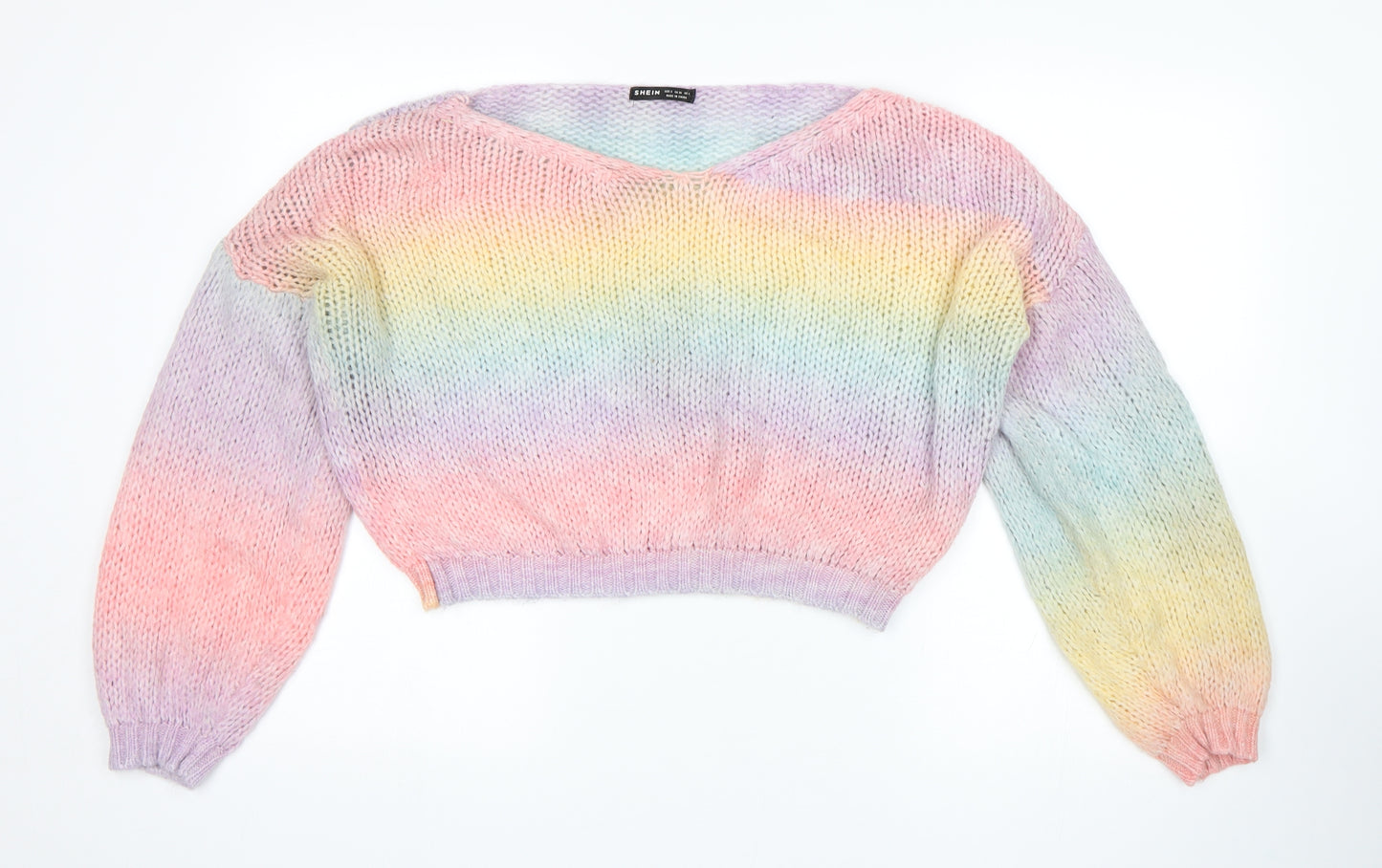 Shein  Womens Multicoloured   Pullover Jumper Size S  - cropped