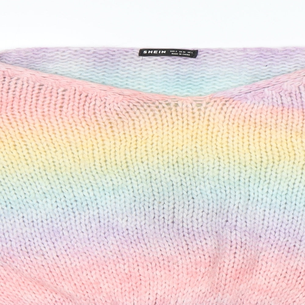 Shein  Womens Multicoloured   Pullover Jumper Size S  - cropped
