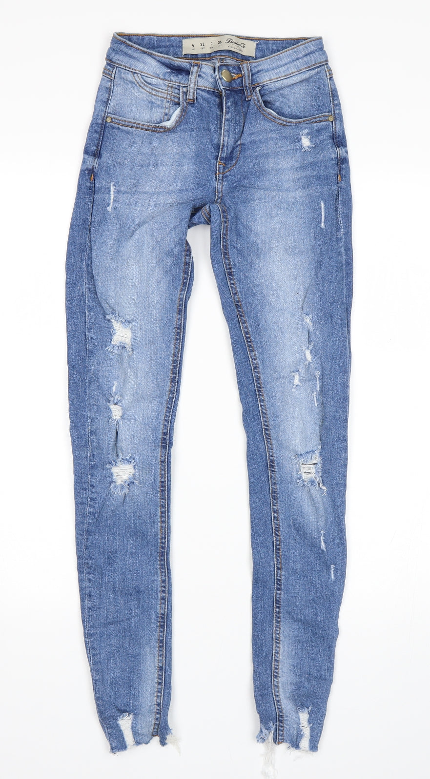 Denim Co Womens Blue   Skinny Jeans Size 4 L29 in