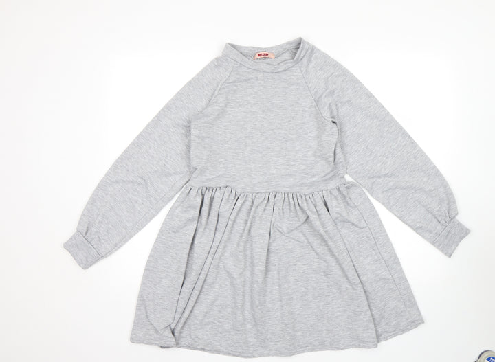 Misspap Womens Grey Fit & Flare Size 8
