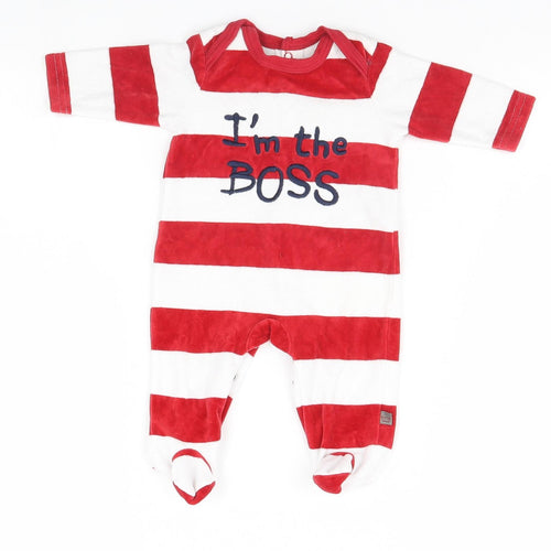 Baby Essentials Baby Red Striped   One-Piece Size Newborn  - I'm the Boss