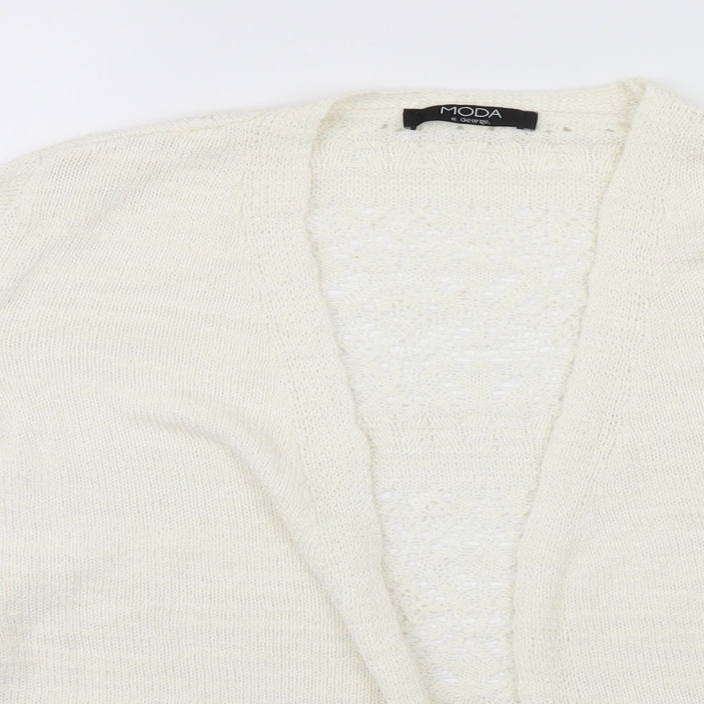 Moda Womens White   Cardigan Jumper Size 12